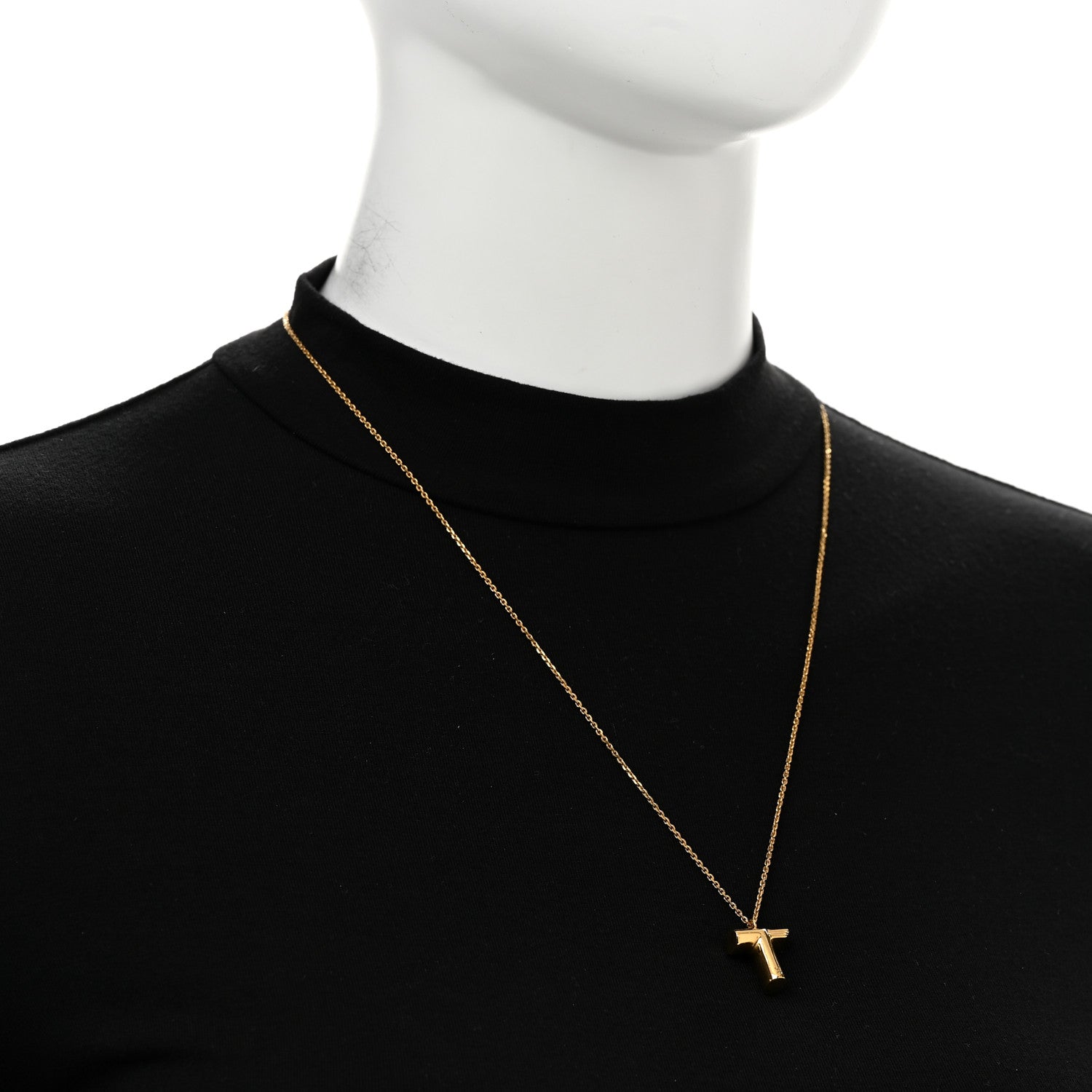 Louis Vuitton Metal LV And Me Letter T Necklace Gold 2 of 8