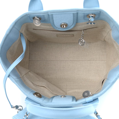 Chanel Mixed Fibers Small Deauville Tote Light Blue 5 of 10