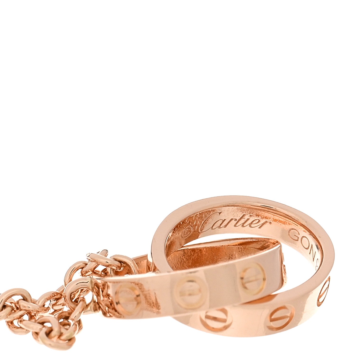 Cartier 18K Pink Gold Interlocking LOVE Bracelet 3 of 4