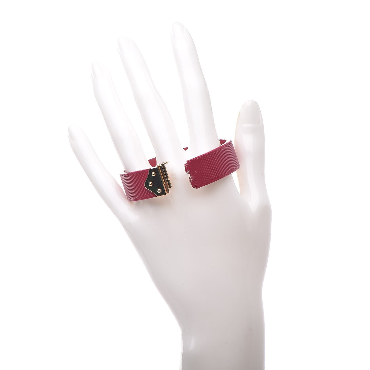 Patent Calfskin Embossed Spirit Bracelet 17 Rose Indien