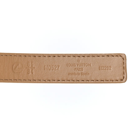 Louis Vuitton Calfskin Monogram 20mm LV Iconic Reversible Belt 85 34 Arizona Beige 3 of 5