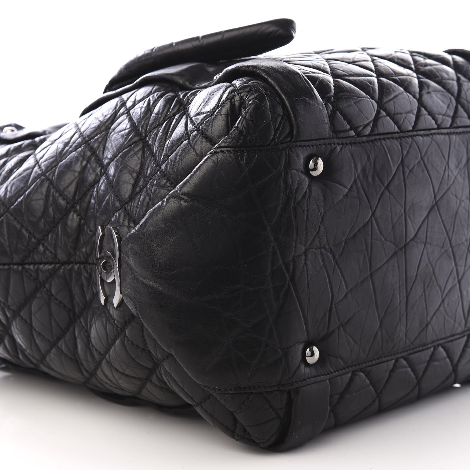 Chanel Aged Calfskin Vintage Ligne Lady Braid Tote Black 5 of 8