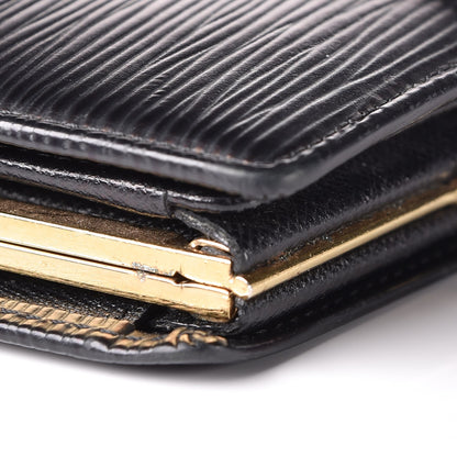 Louis Vuitton Epi French Purse Wallet Black 10 of 10