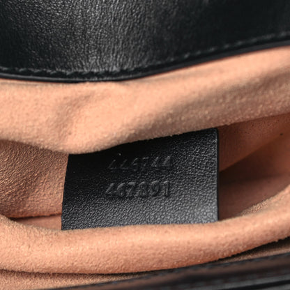 Gucci Calfskin Matelasse Mini GG Marmont Shoulder Bag Black 7 of 12