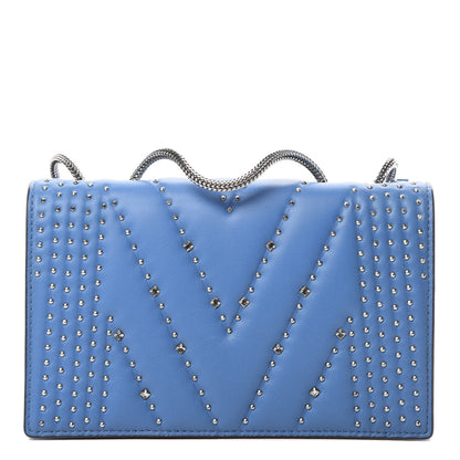 MCM Lambskin Diamond Disco Flap Crossbody Bag Blue 1 of 10