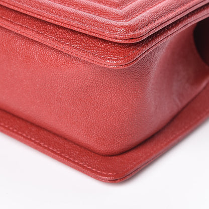 Chanel Caviar Quilted Small Boy Flap Red 9 of 9