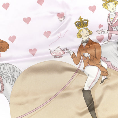 Hermes Silk Hermes Tea Time Scarf 70 Rose Pale Beige 2 of 5