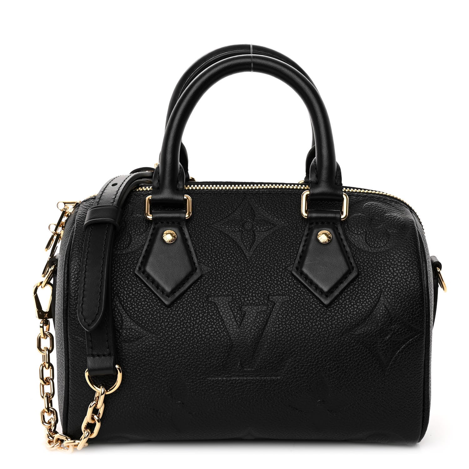Louis Vuitton Empreinte Monogram Giant Speedy Bandouliere 20 Black 1 of 9