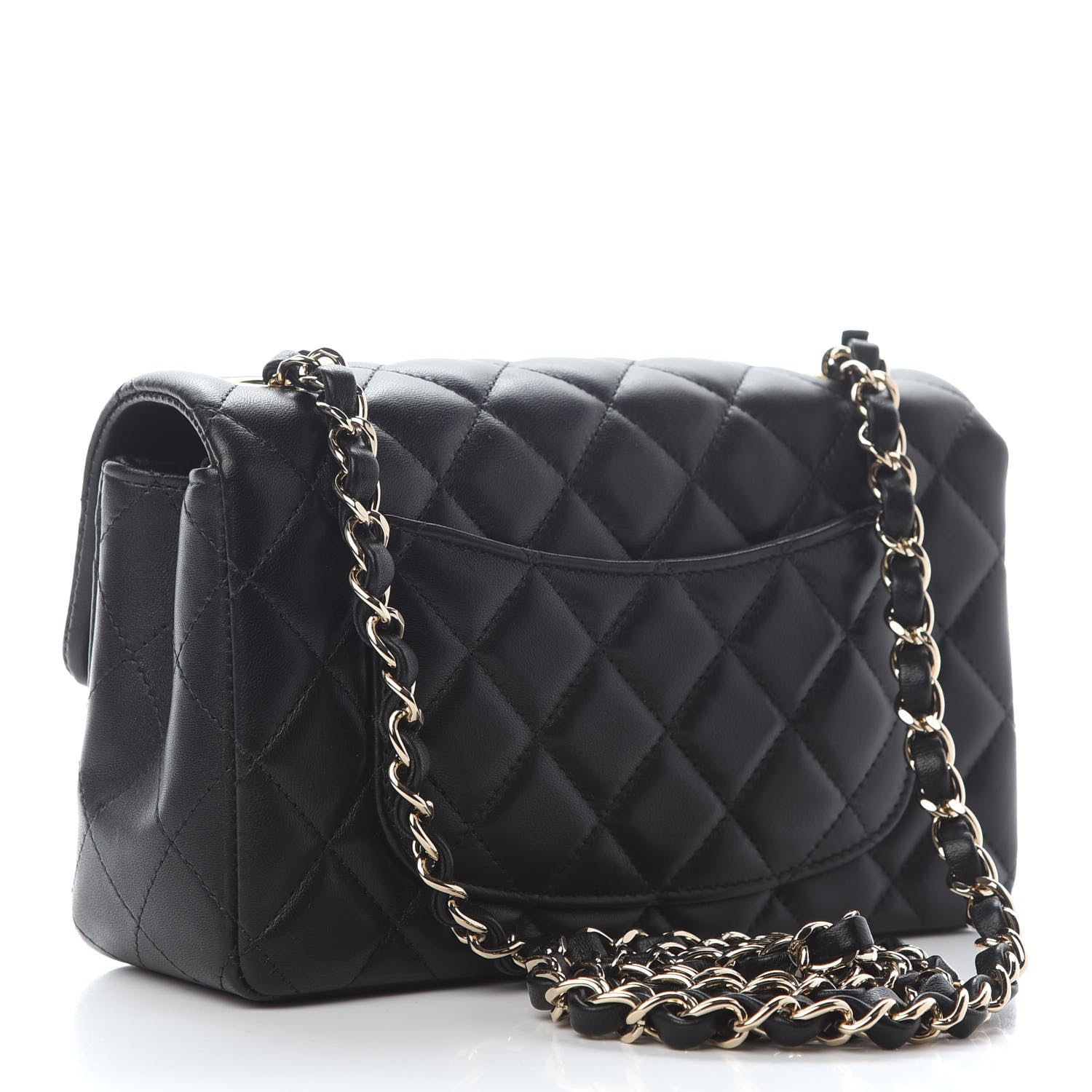 Chanel Lambskin Quilted Mini Rectangular Flap Black 3 of 9