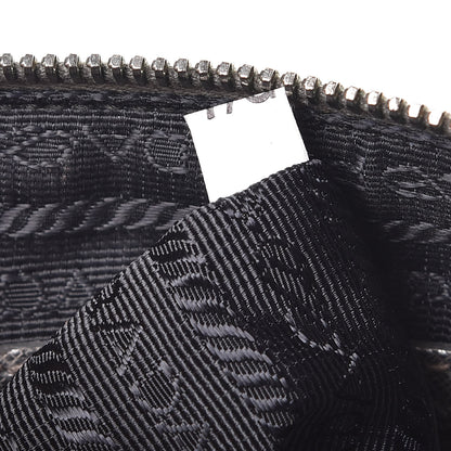 Prada Metallic Saffiano Lux Bowler Silver 8 of 15