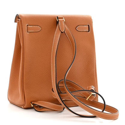 Hermes Taurillon Clemence Kelly Ado Backpack Toffee 3 of 9