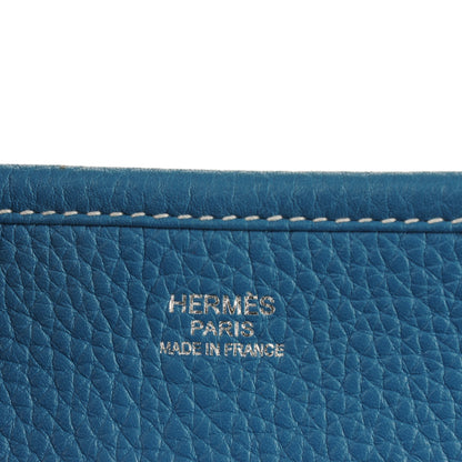 Hermes Taurillon Clemence Evelyne III GM Blue Jean 5 of 7