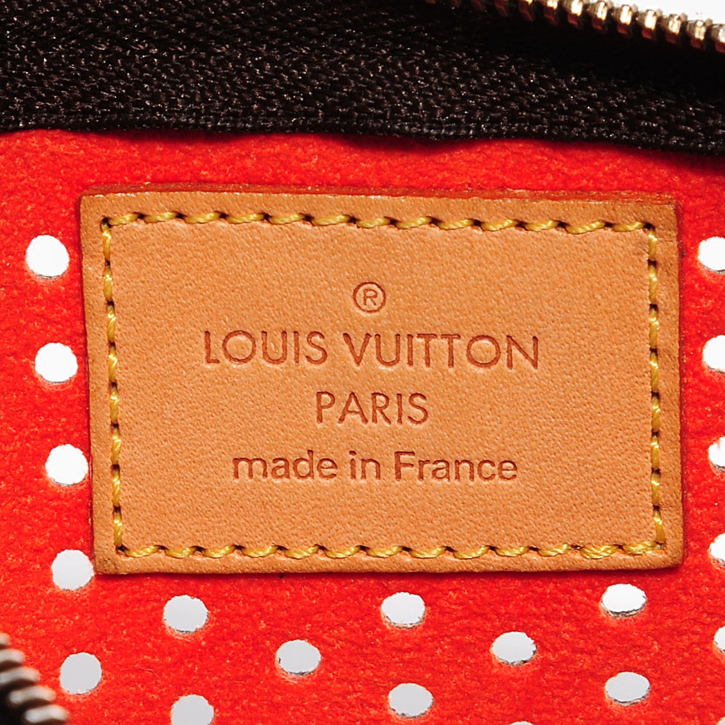 Monogram Perforated Pochette Plat Orange