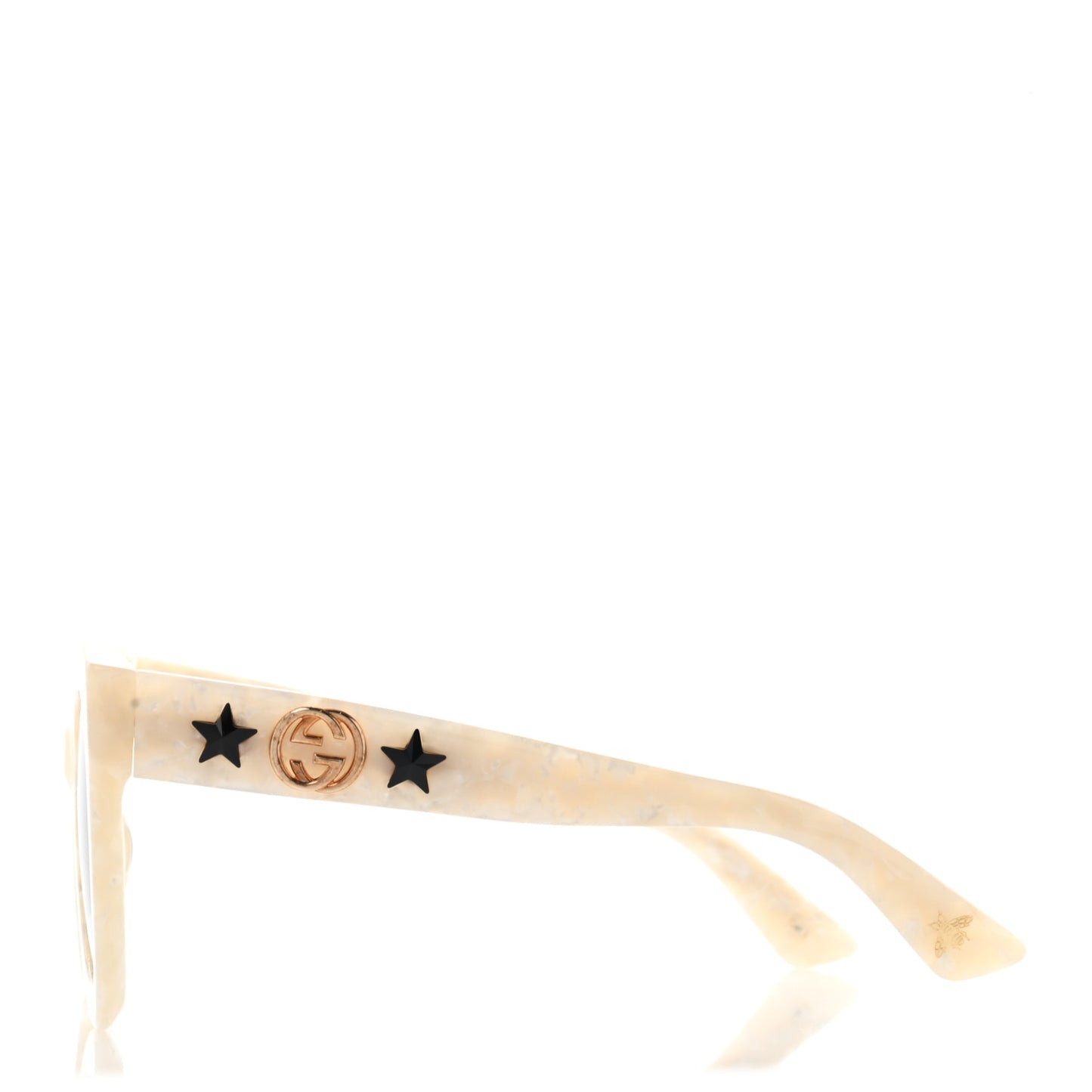 Round Frame Star Sunglasses GG0208S White
