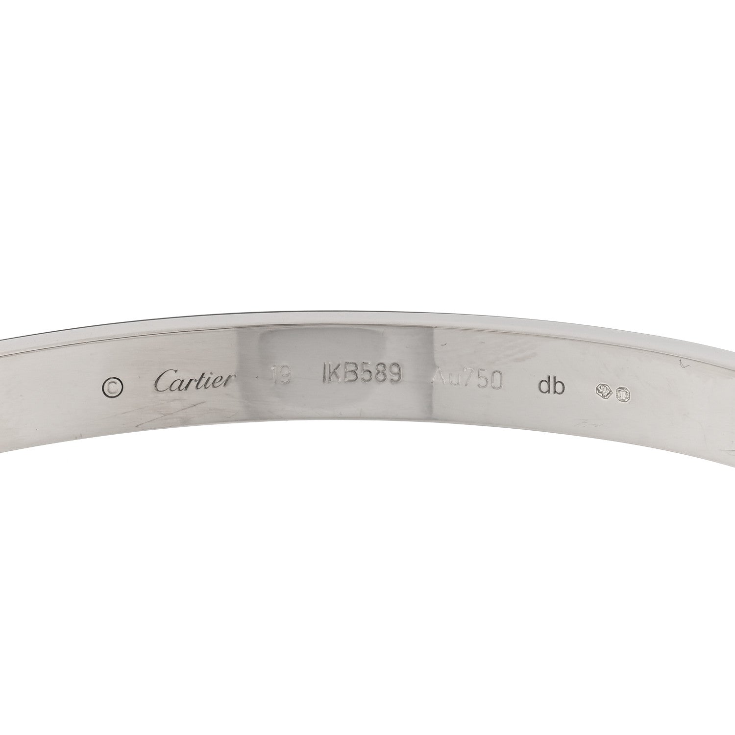 Cartier 18K White Gold LOVE Bracelet 19 3 of 5
