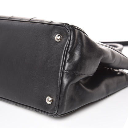 Prada Nappa Vertical Stitched Tote Black 13 of 14