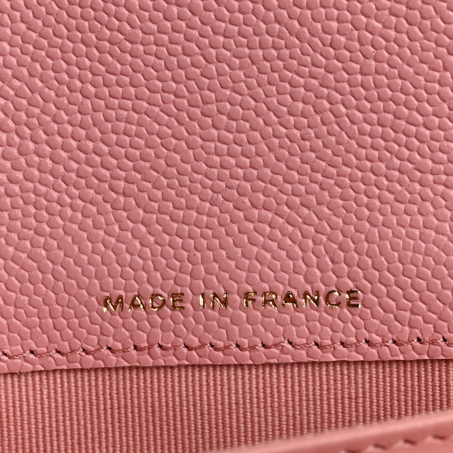 Caviar Quilted Large Gusset Flap Wallet Light Pink