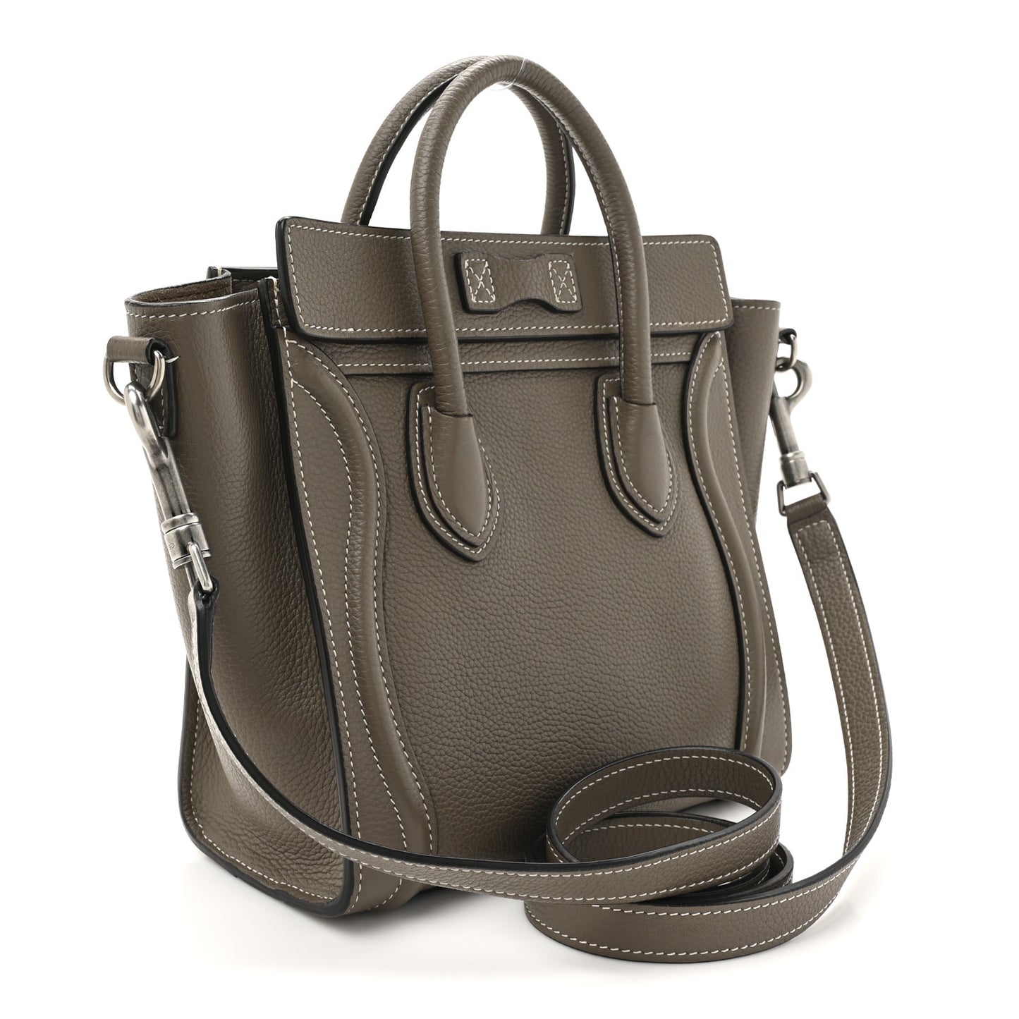Drummed Calfskin Nano Luggage Souris