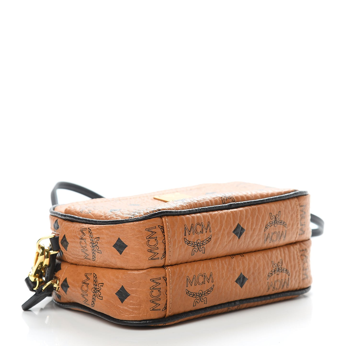 Visetos Mini Camera Crossbody Bag Cognac