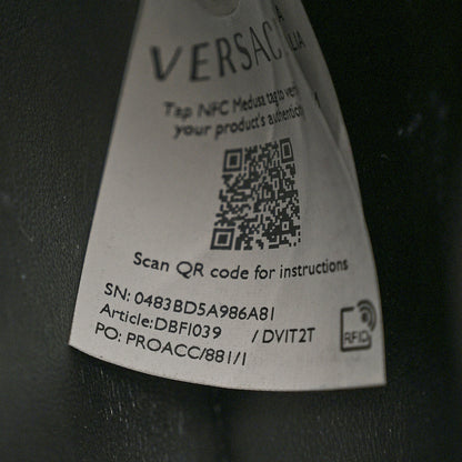 Versace Grained Calfskin La Medusa Top Handle Bag Black Black 6 of 11