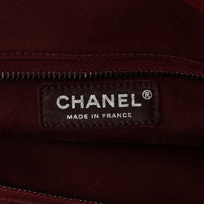 Chanel Crumpled Lambskin Quilted Large Tote Burgundy 6 of 11