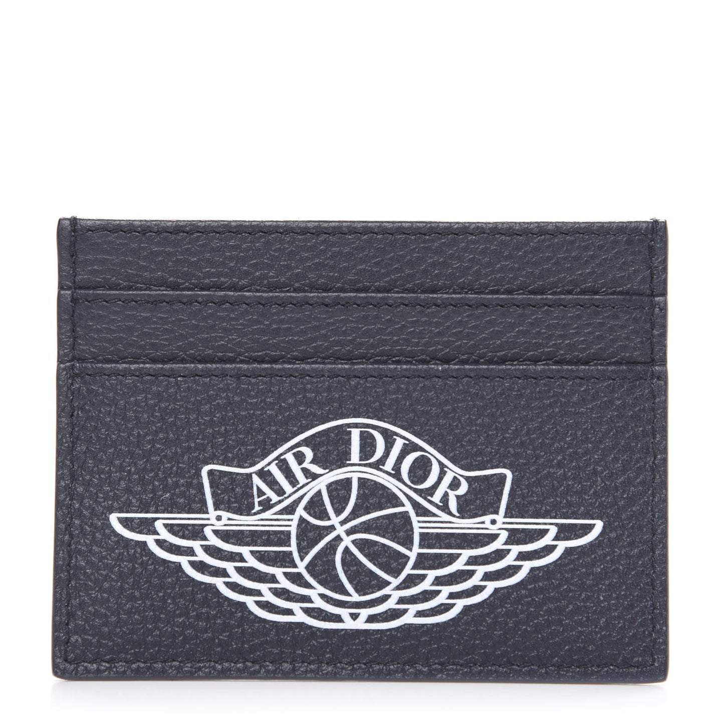 X AIR JORDAN Grained Calfskin Card Holder Bleu
