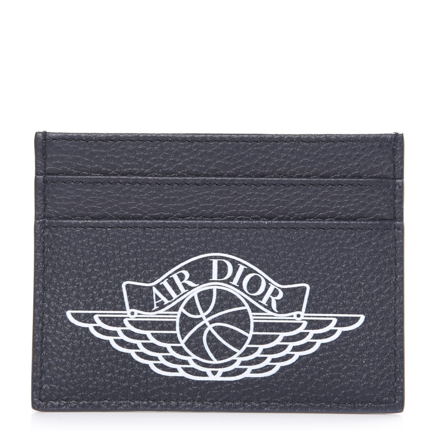 Christian Dior X AIR JORDAN Grained Calfskin Card Holder Bleu 1 of 7