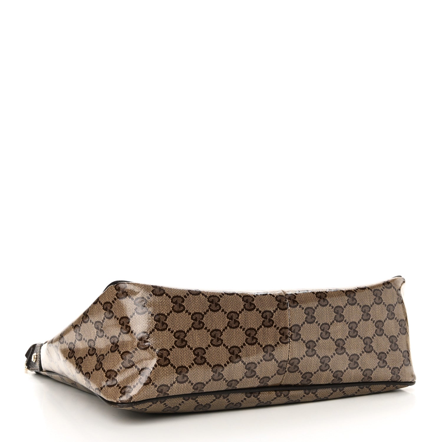 Gucci Crystal Monogram Medium Abbey Pocket Hobo Tote Dark Brown 4 of 10