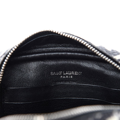 Saint Laurent Python Embossed Calfskin Monogram Blogger Bag Black Beige 8 of 10