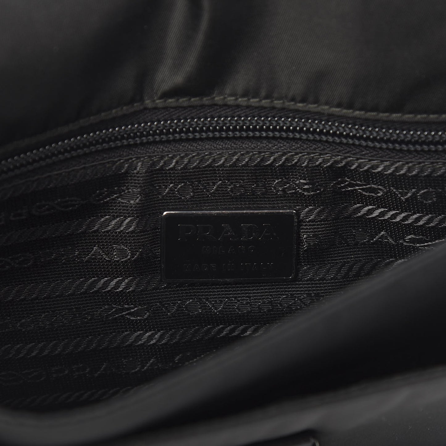 Tessuto Nylon Spazzolato Shoulder Bag Black