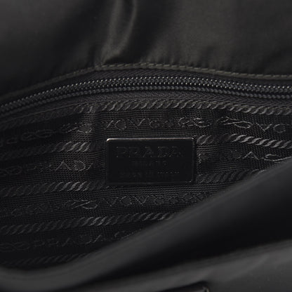 Prada Tessuto Nylon Spazzolato Shoulder Bag Black 8 of 10