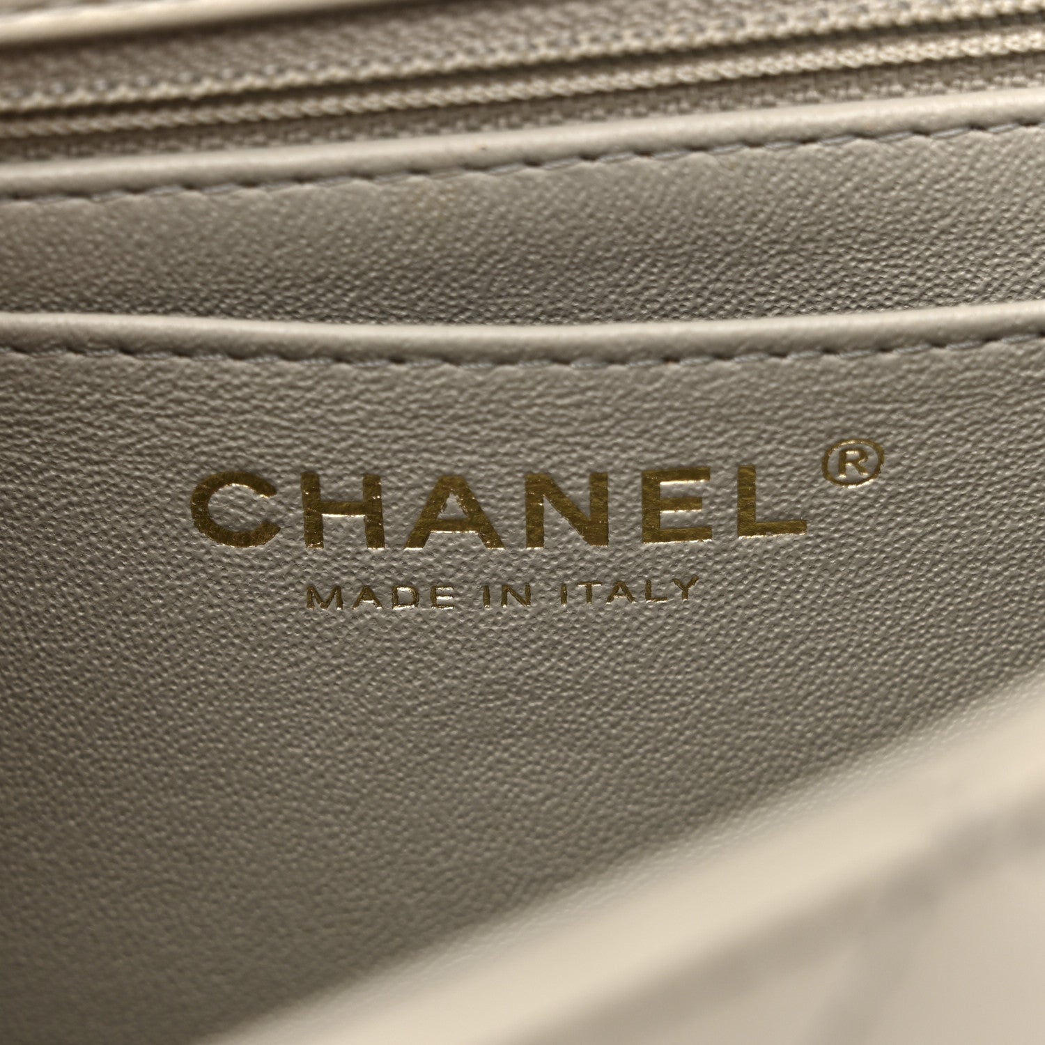 Chanel Lambskin Quilted Mini Rectangular Flap Grey 6 of 13