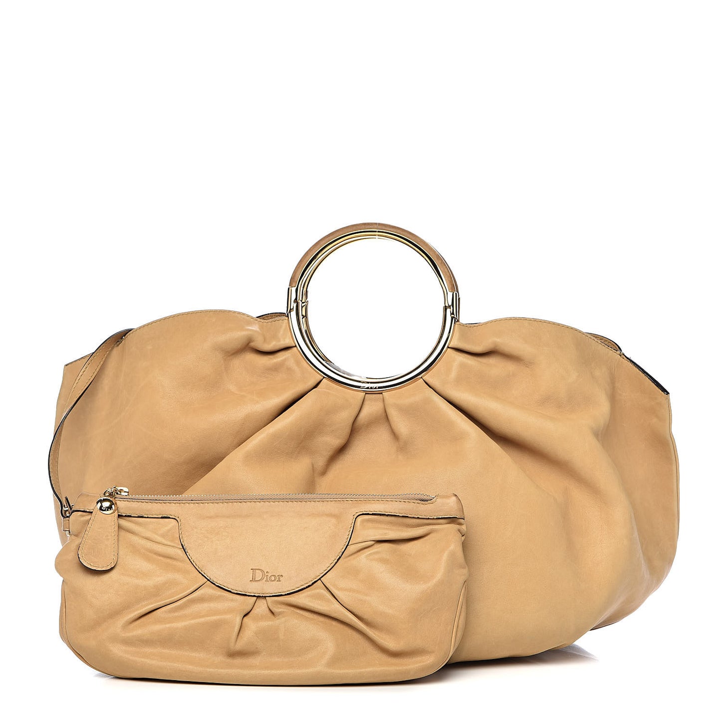 Smooth Calfskin Soft Babe Shopping Tote Beige