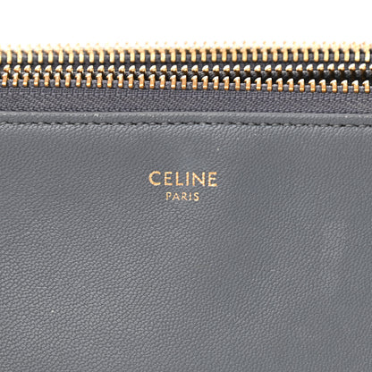 Celine Lambskin Small Trio Crossbody Bag Medium Grey 8 of 13