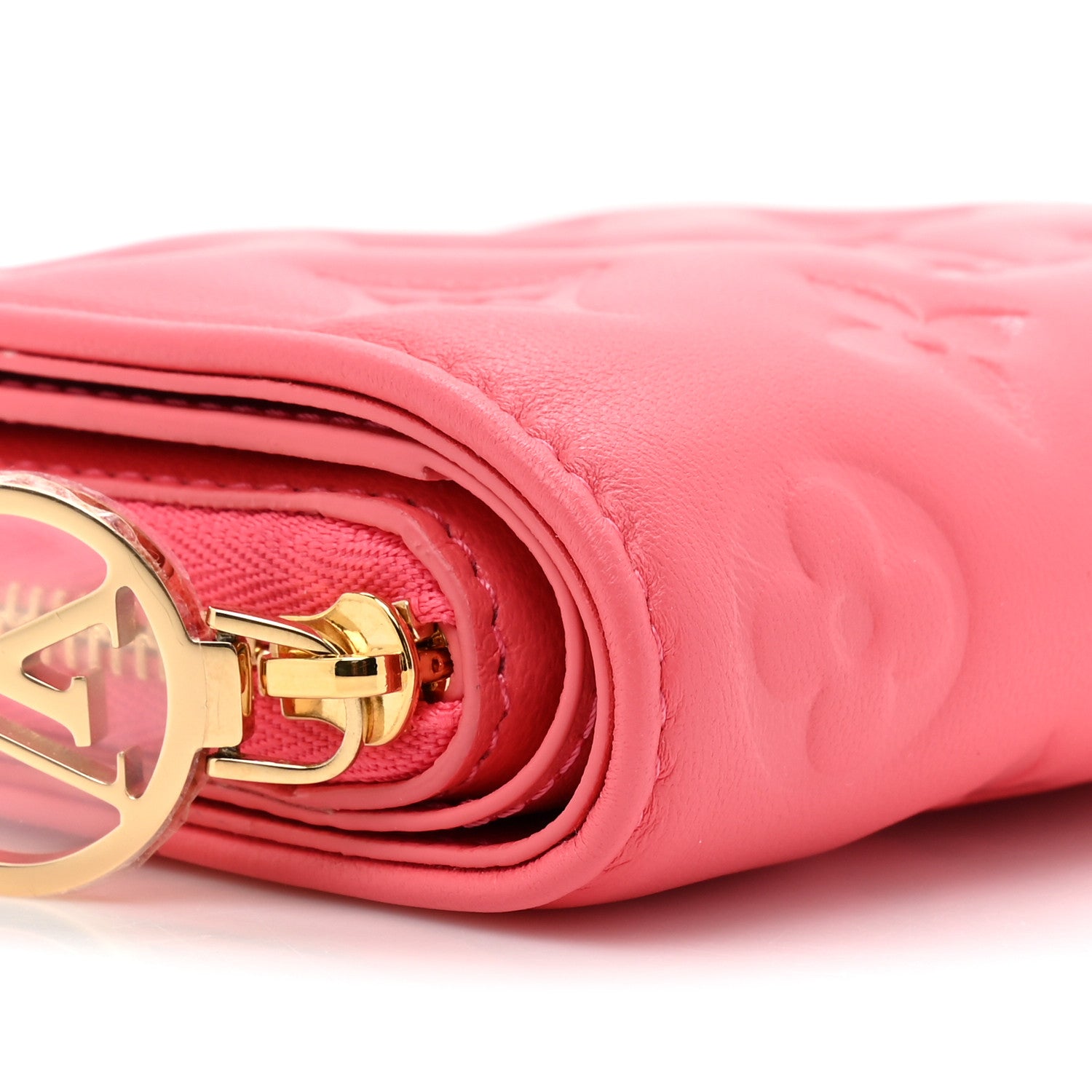 Louis Vuitton Lambskin Embossed Monogram Lou Coussin Wallet Pink 11 of 11