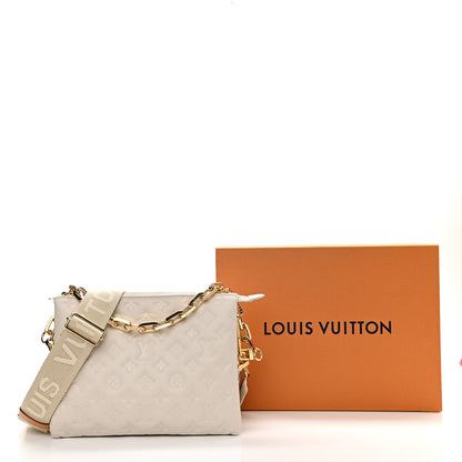 Louis Vuitton Lambskin Embossed Monogram Coussin PM Cream 10 of 10