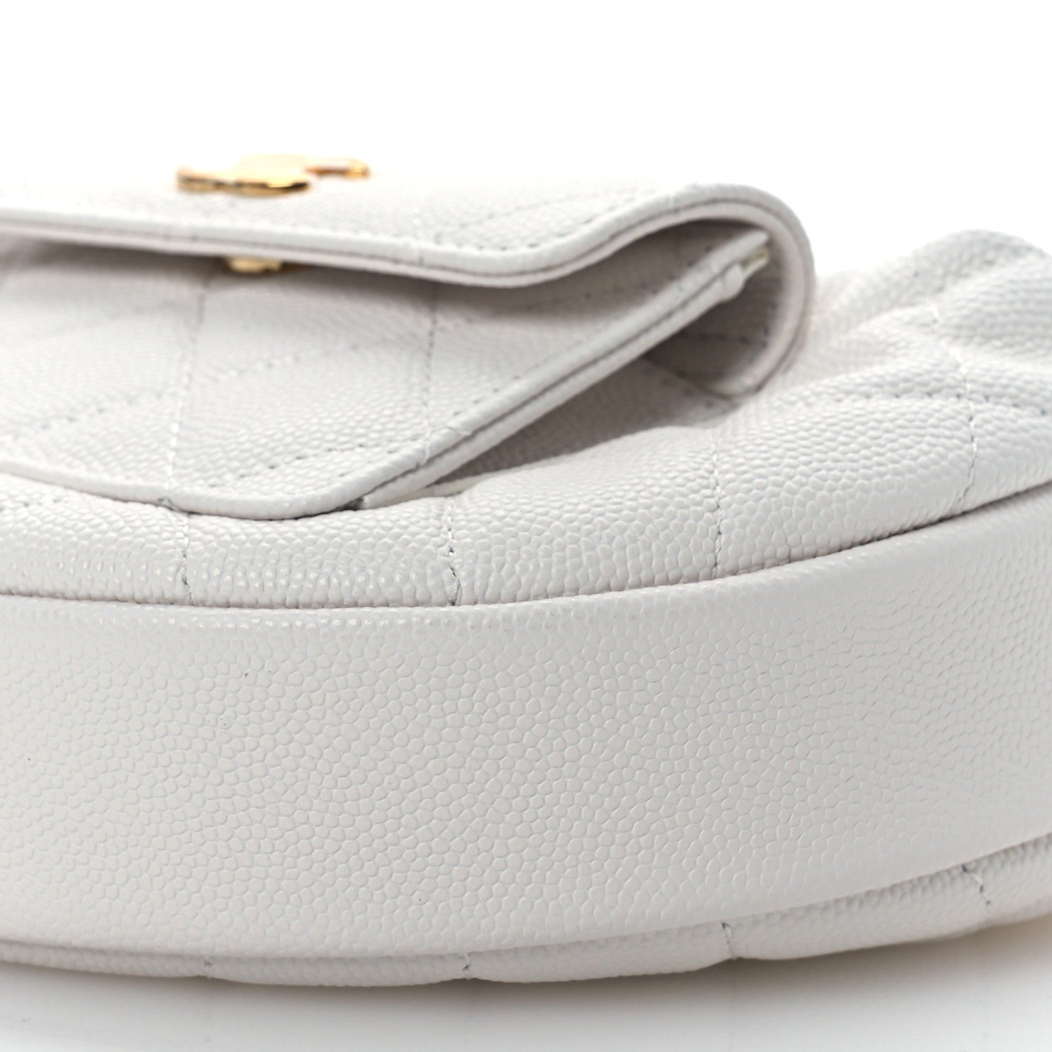 Chanel Caviar Quilted Polly Pocket Pouch Hobo White 11 of 12