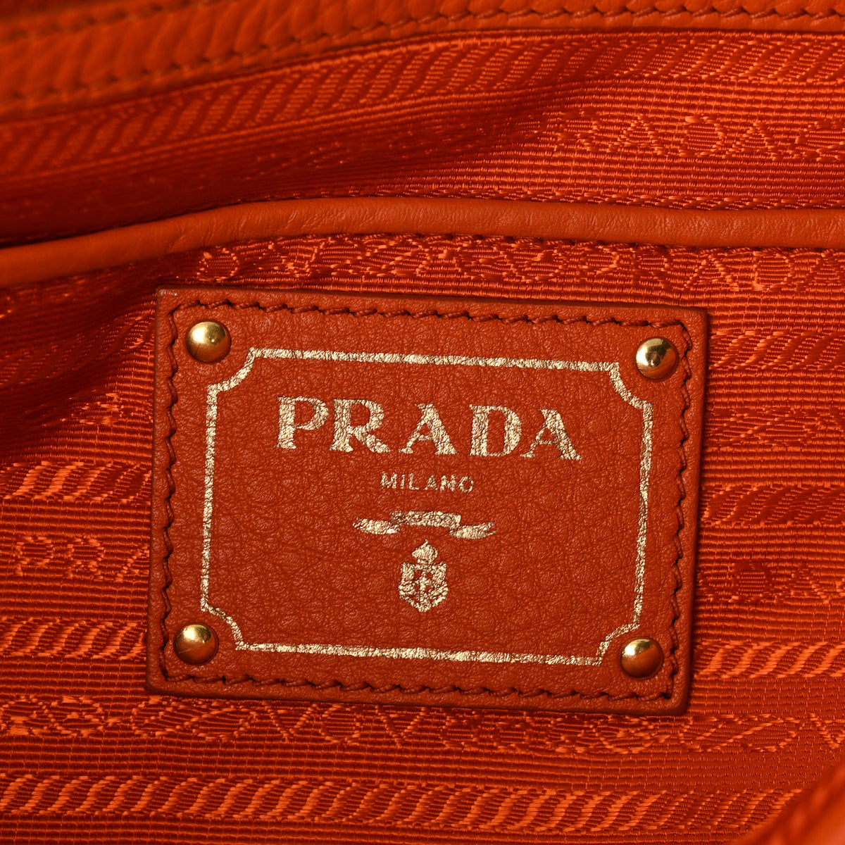 Prada Vitello Daino Tote Papaya 7 of 12