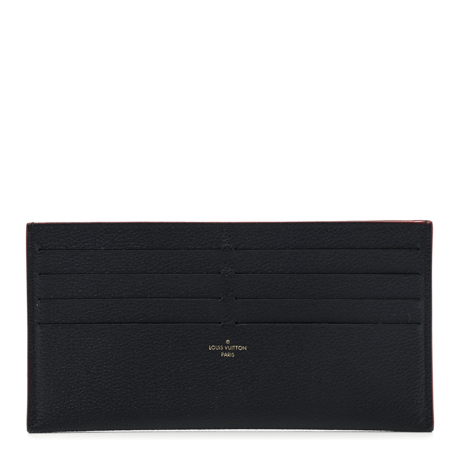 Louis Vuitton Calfskin Felicie Chain Wallet Card Holder Insert Marine Rouge 1 of 7
