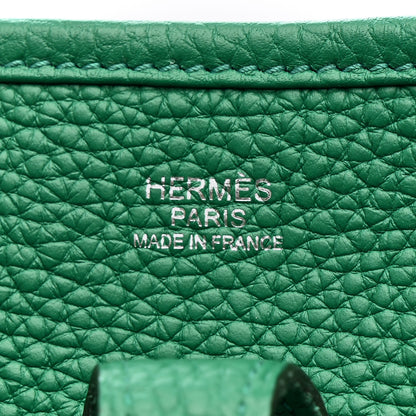 Hermes Taurillon Clemence Evelyne III PM Vert Vertigo 6 of 12