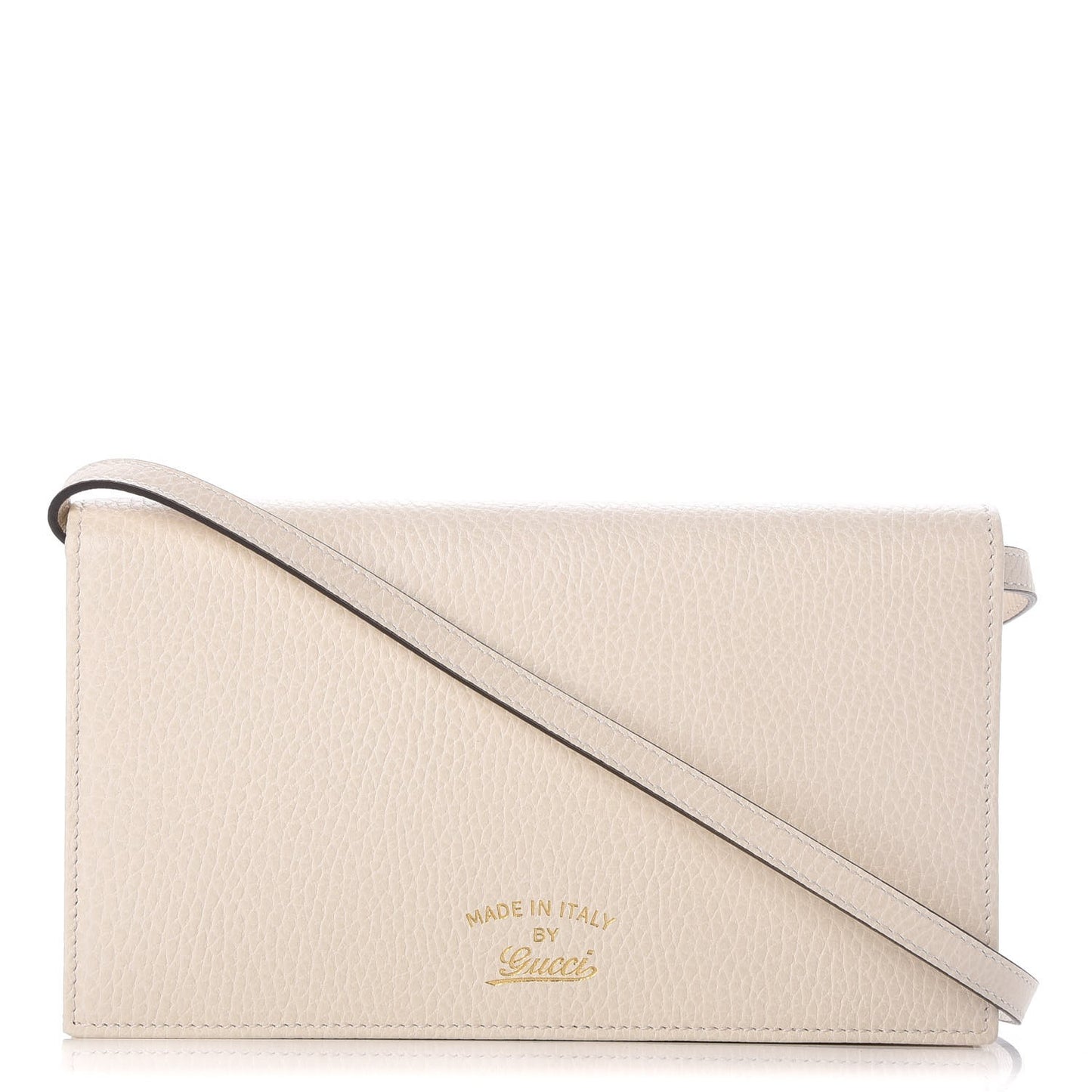 Dollar Calfskin Mini Swing Wallet Bag Mystic White