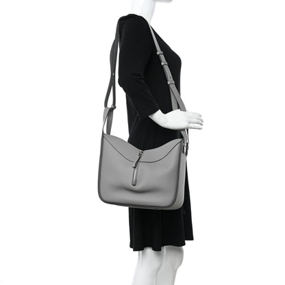 Loewe Grained Calfskin Small Hammock Shoulder Bag Pearl Grey 2 of 10