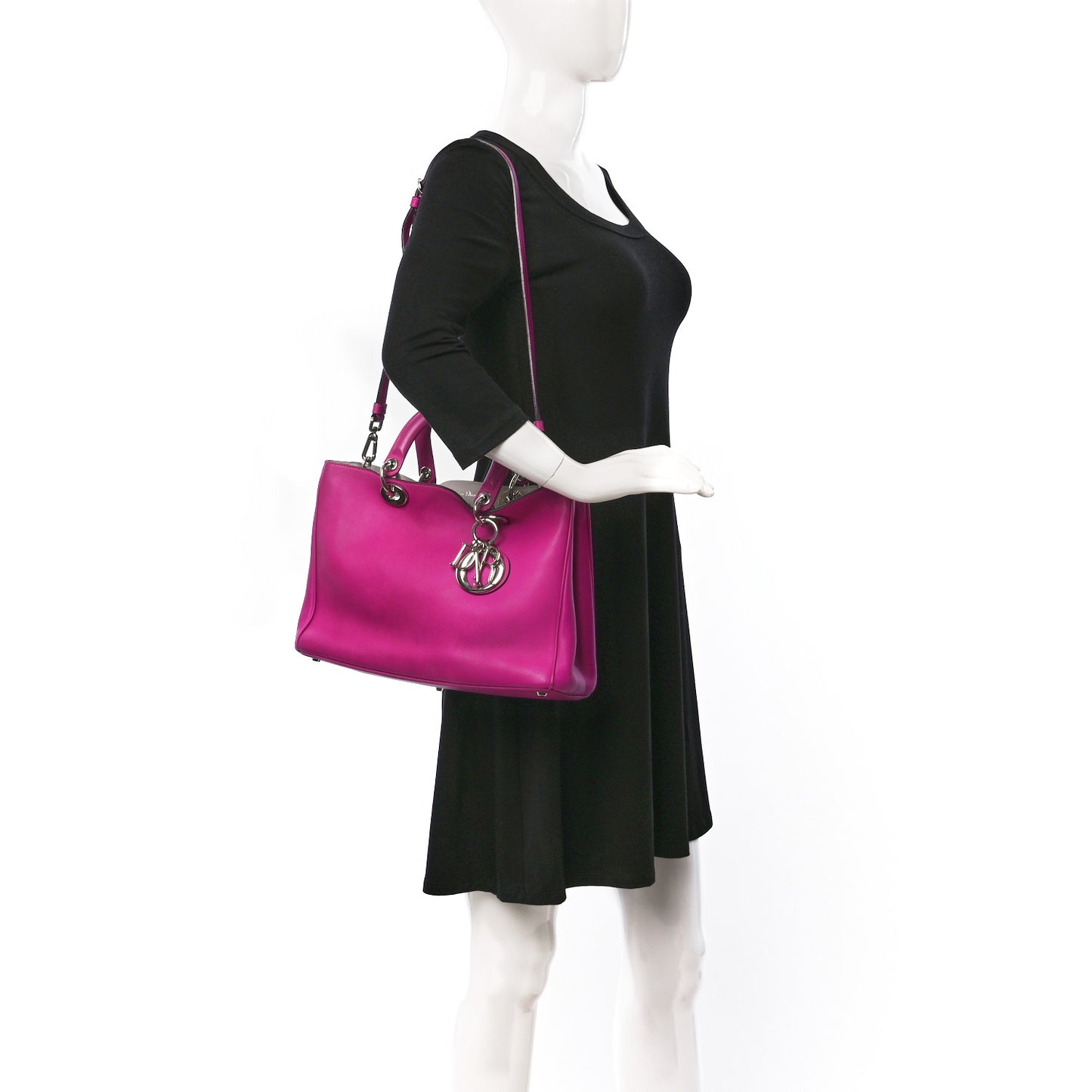 Calfskin Medium Diorissimo Bag Rose Sorbet
