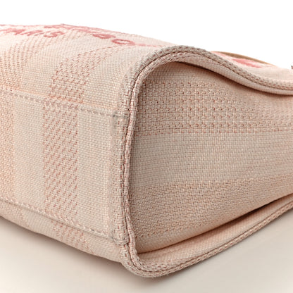 Chanel Mixed Fibers Calfskin Striped Mini Deauville Tote Pink 6 of 10