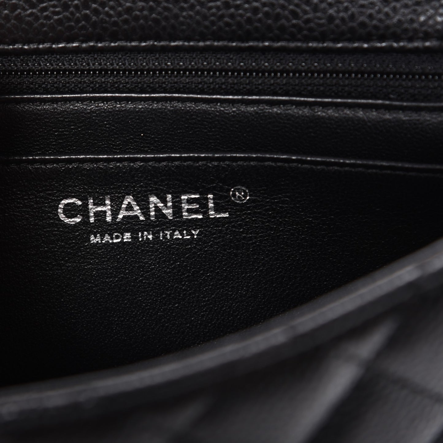Caviar Quilted Mini Square Flap Black