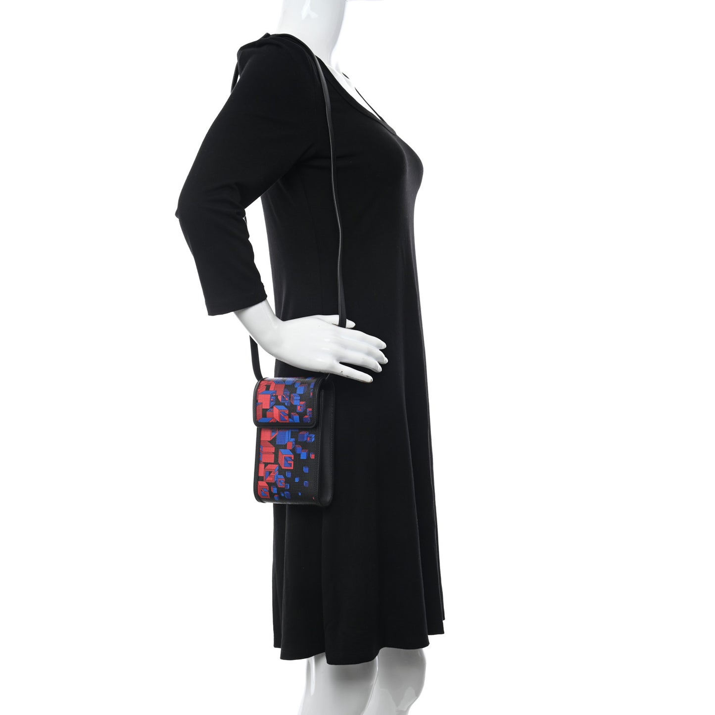 Canvas Mini Crossbody Bag Black Multicolor