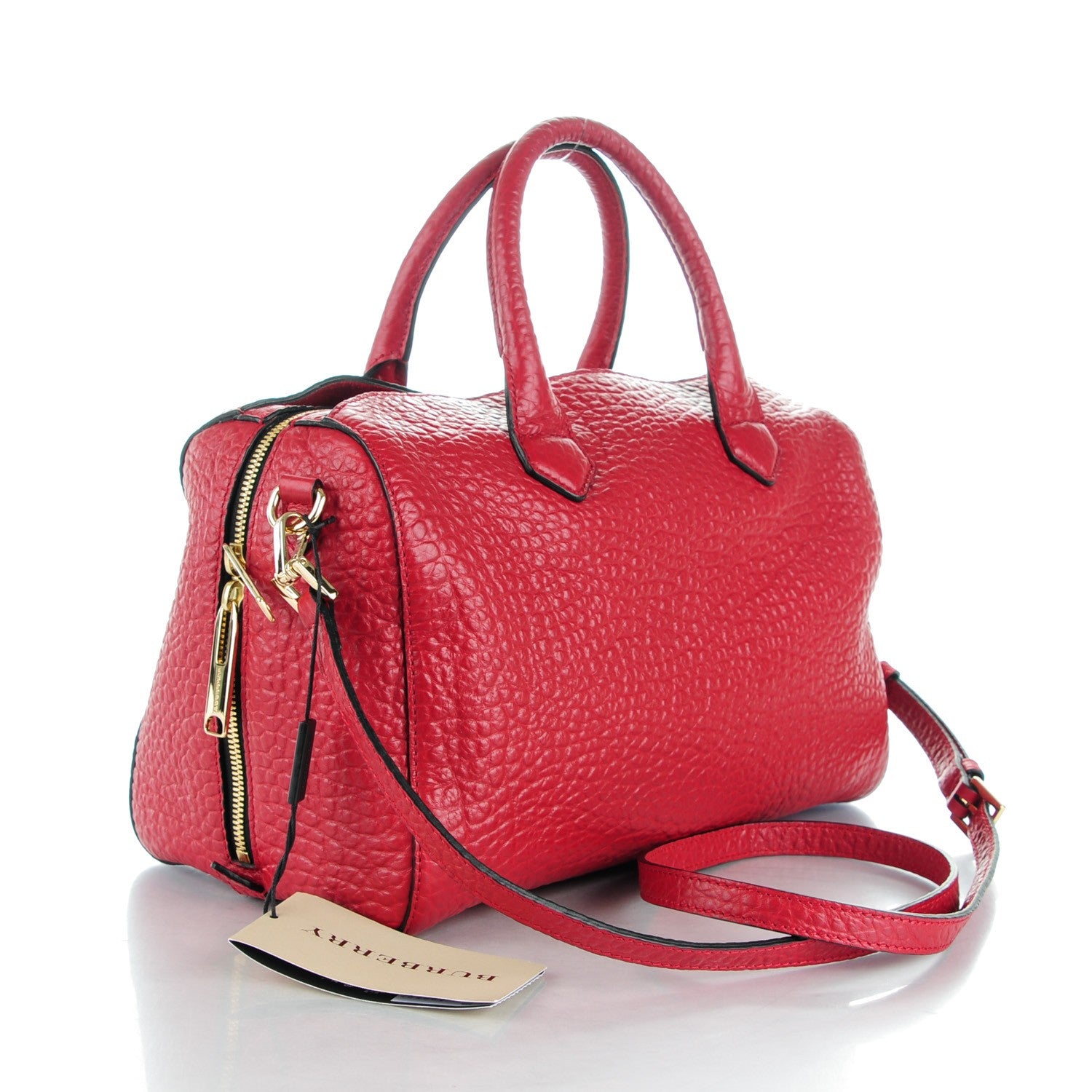 Burberry Heritage Grain Medium Alchester Bowling Bag Military Red 3 of 8