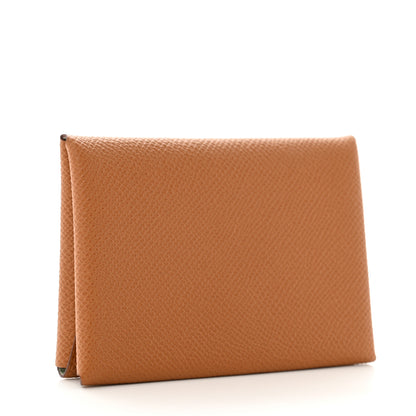 Hermes Epsom Verso Calvi Duo Card Case Gold Vert Fizz 3 of 8