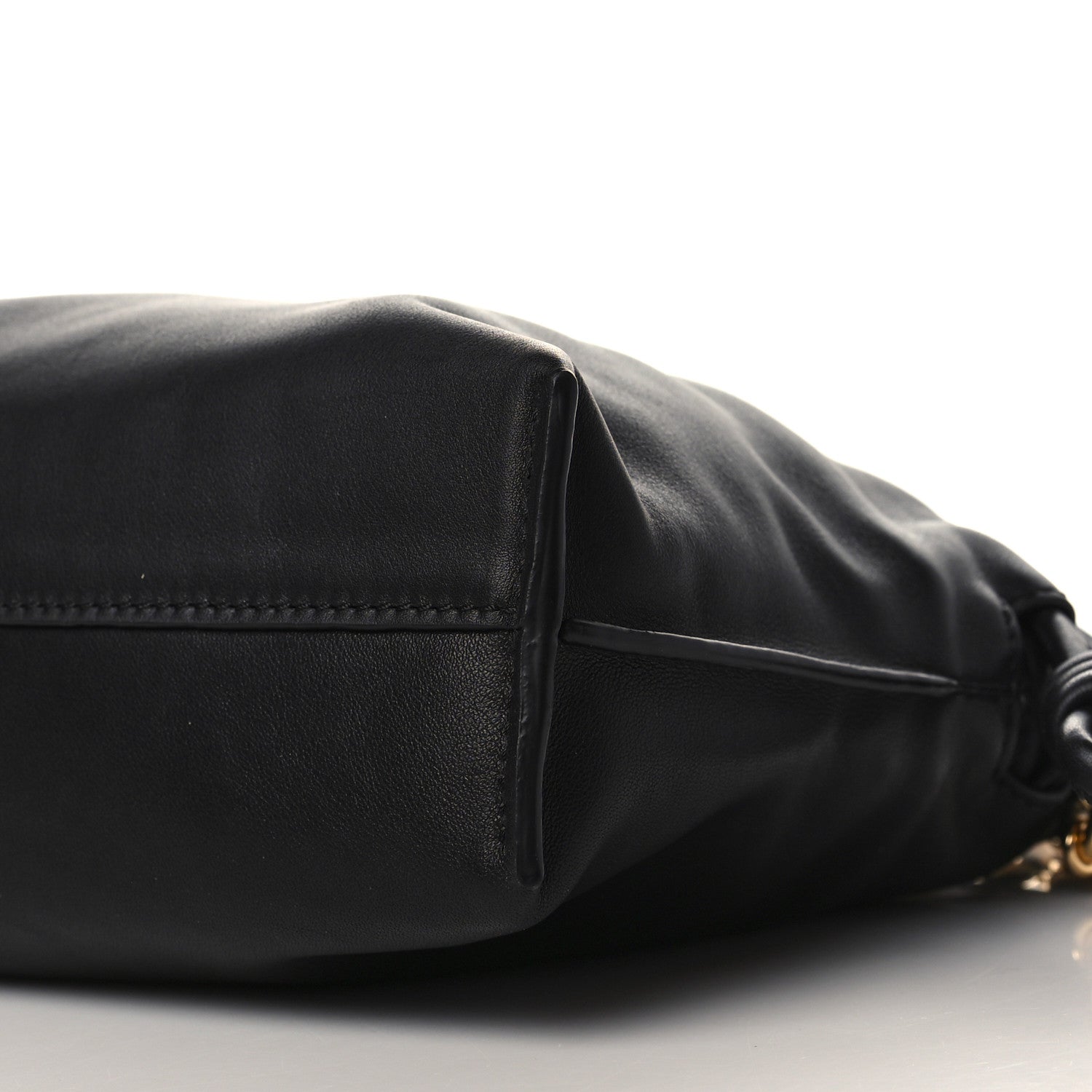 Loewe Nappa Calfskin Mini Flamenco Knot Clutch With Chain Black 9 of 9