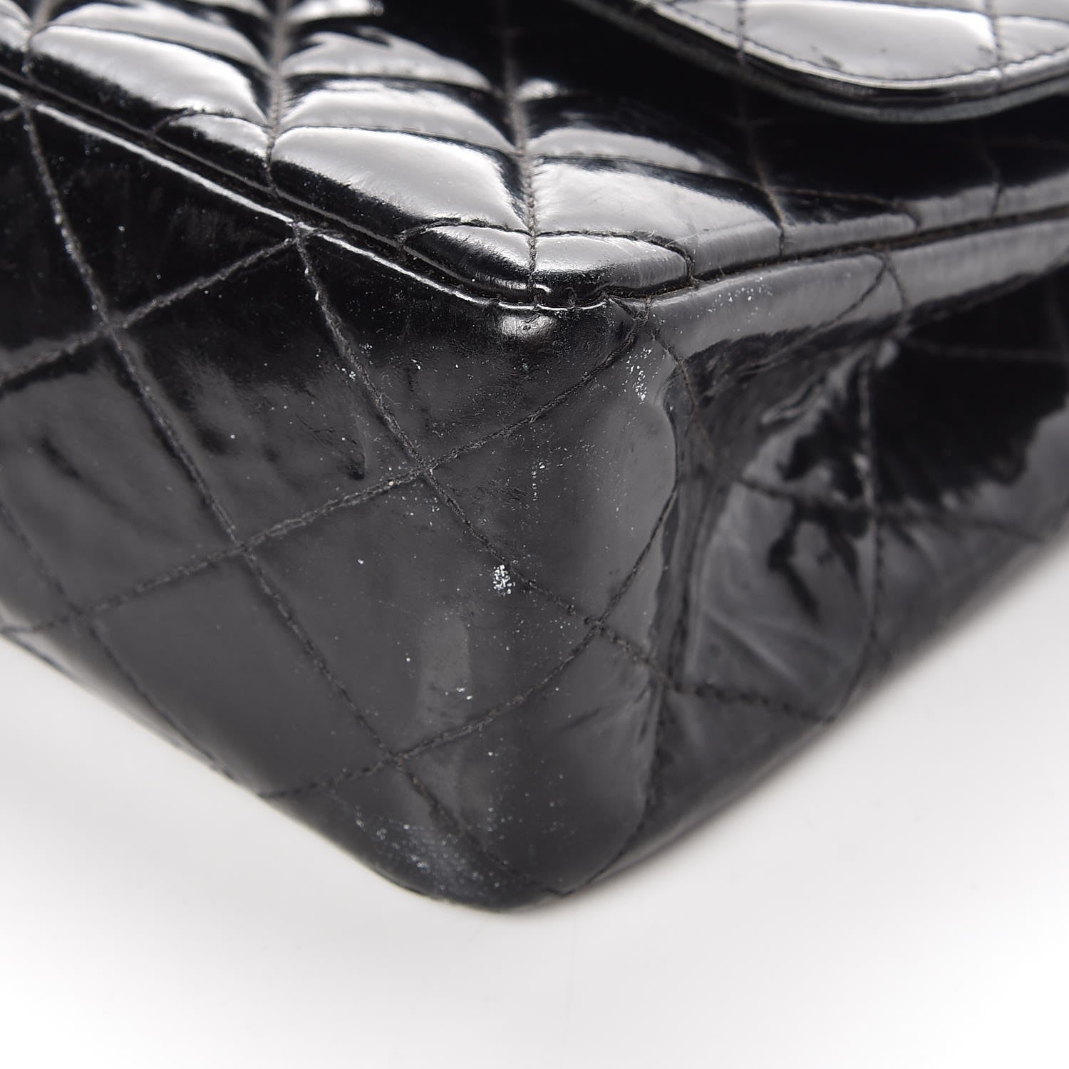 Chanel Patent Quilted Medium Double Flap Black 15 of 18